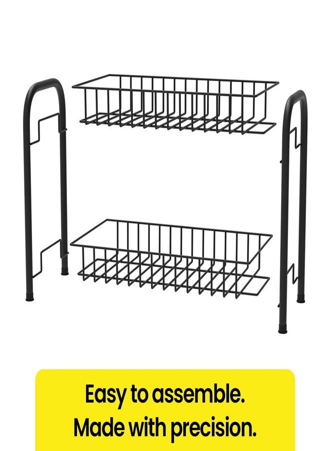 WonderStand MIRA | منظم حاويات توابل معدني من طبقتين للمنزل/المطبخ (أسود) - Image 4